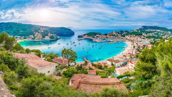 Sunny beach in Mallorca